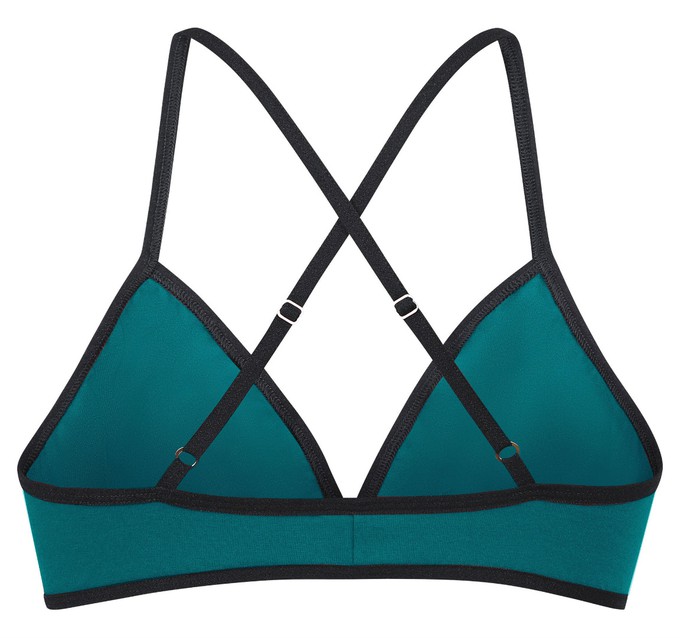 Set: Bio bra + hipster panties, teal from Frija Omina