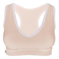 Organic sports top Athla nude (grey) via Frija Omina