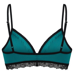 Set: Bio bra + panties "Spitze" teal from Frija Omina