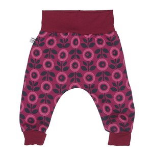 Jaquard baggy trousers Jacki with growth adaption, Daisy berry from Frija Omina