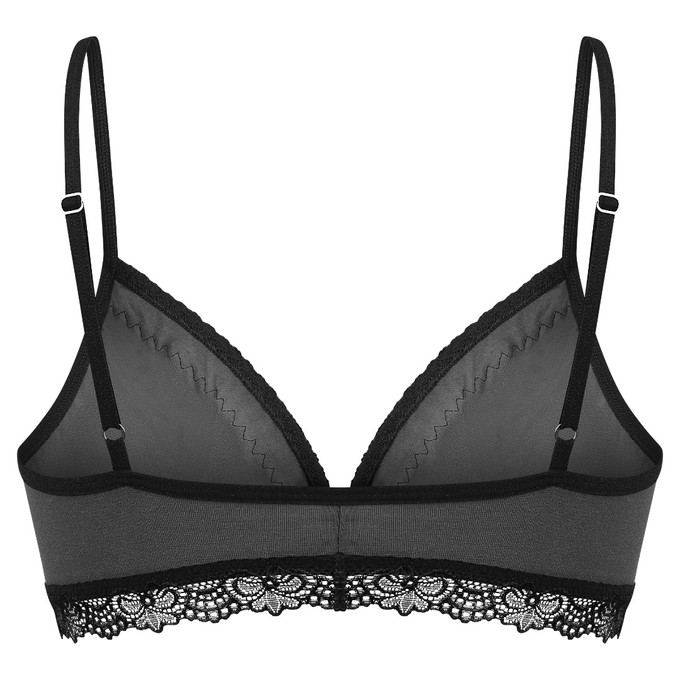 Set: Bio bra + hipster panties Spitze, antracite from Frija Omina