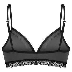 Set: Bio bra + hipster panties Spitze, antracite from Frija Omina