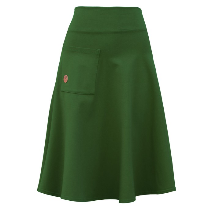 Organic skirt Welle lang, verde (green) from Frija Omina