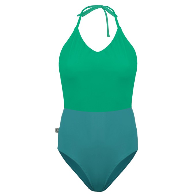 Recycling swimsuit Swea botanico + smaragd (green) from Frija Omina