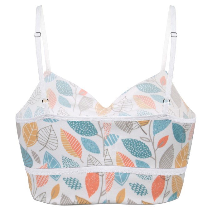 Organic bustier Yoga Leaves (white) from Frija Omina