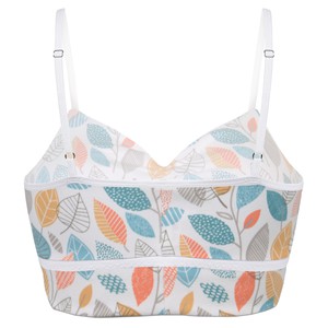 Organic bustier Yoga Leaves (white) from Frija Omina
