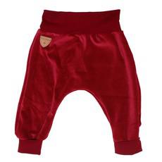 Organic velour pants Hygge mini with growth adaption, dahlie (red) van Frija Omina