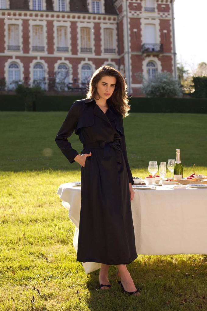 Cameron Satin Trenchcoat from GAÂLA