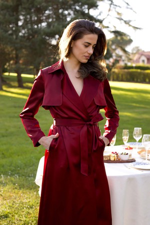 Cameron Satin Trenchcoat from GAÂLA