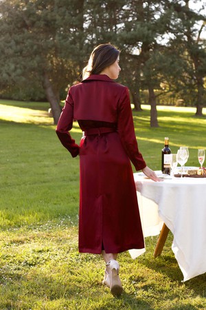 Cameron Satin Trenchcoat from GAÂLA