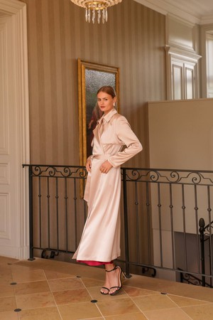 Cameron Satin Trenchcoat from GAÂLA