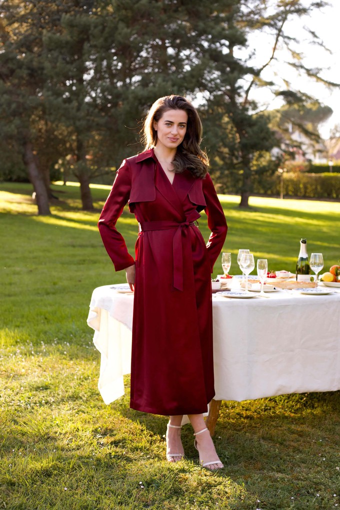 Cameron Satin Trenchcoat from GAÂLA