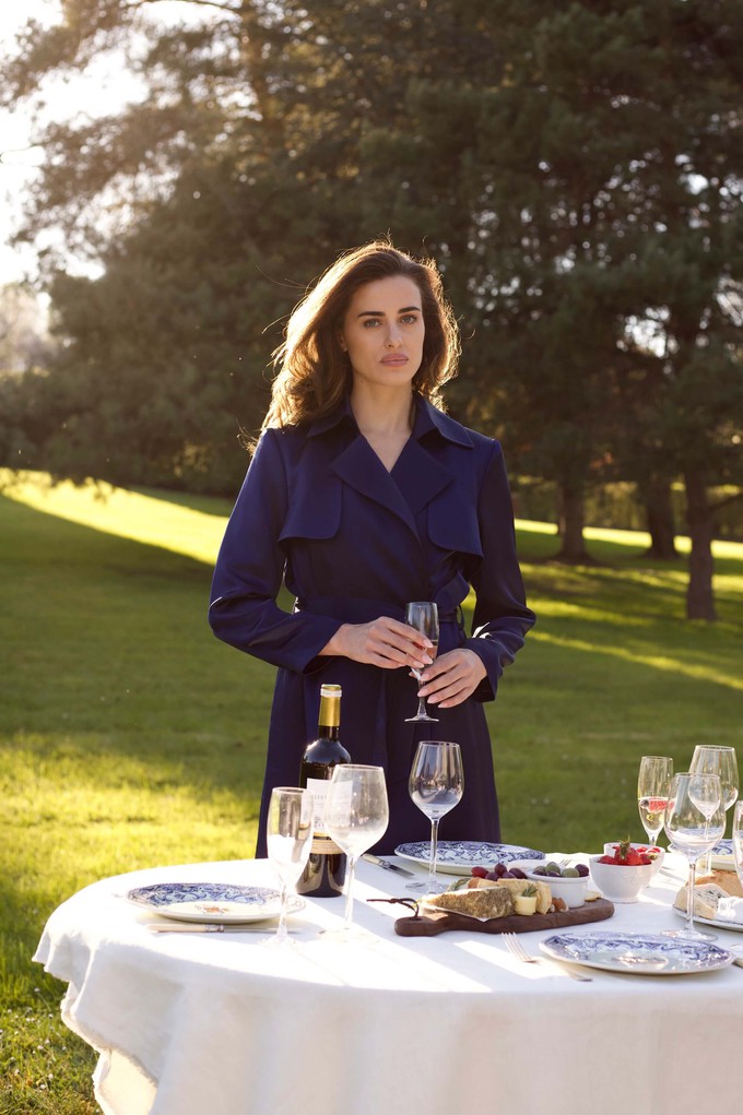 Cameron Satin Trenchcoat from GAÂLA