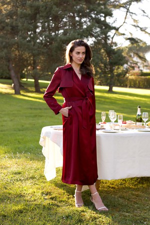 Cameron Satin Trenchcoat from GAÂLA