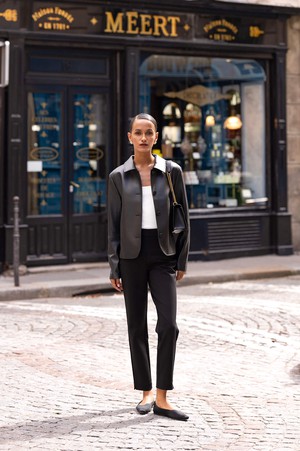 Sylvie Faux Leather Short Coat from GAÂLA