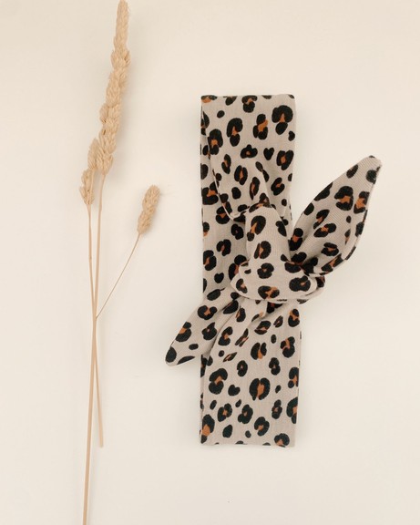 Knoophaarband biologisch katoen – Leopard from Glow - the store
