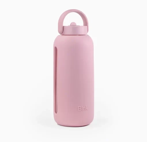 Glazen drinkfles | BIG BOTTLE | 1000ml | Pink from Glow - the store