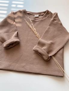 Longsleeve Wafel – Taupe via Glow - the store