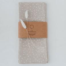 Linnen theedoeken Naturel Dots – set van 2 via Glow - the store