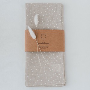 Linnen theedoeken Naturel Dots – set van 2 from Glow - the store