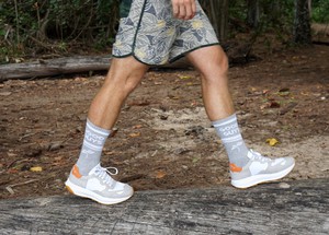 BABER-GV vegan running shoes | GREY/ORANGE from Good Guys Go Vegan
