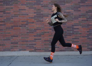 BABER-GV vegan running shoes | INDIGO/ORANGE from Good Guys Go Vegan