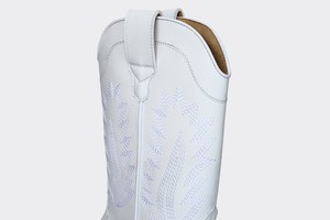 LUCKY high top vegan western boots | WHITE Veg Leather from Good Guys Go Vegan