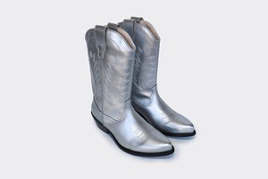 LUCKY high top vegan western boots | SILVER APPLESKIN™  from Good Guys Go Vegan