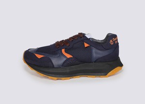 BABER-GV vegan running shoes | INDIGO/ORANGE from Good Guys Go Vegan