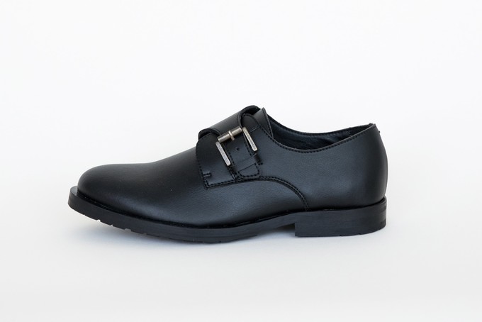 ABBEY Black vegan suede buckle shoes | warehouse sale from Good Guys Go Vegan