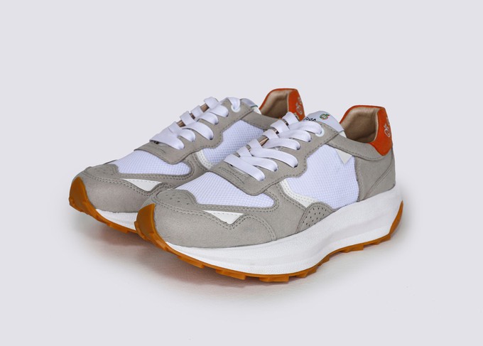 BABER-GV vegan running shoes | GREY/ORANGE from Good Guys Go Vegan