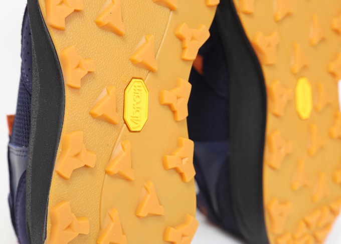 BABER-GV vegan running shoes | INDIGO/ORANGE from Good Guys Go Vegan