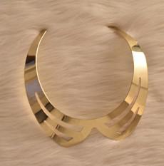 Golden Collar Fashionable Choker Necklace via Grab Your Garb