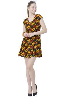 Colorful Triangles Tie-up Dress van Grab Your Garb