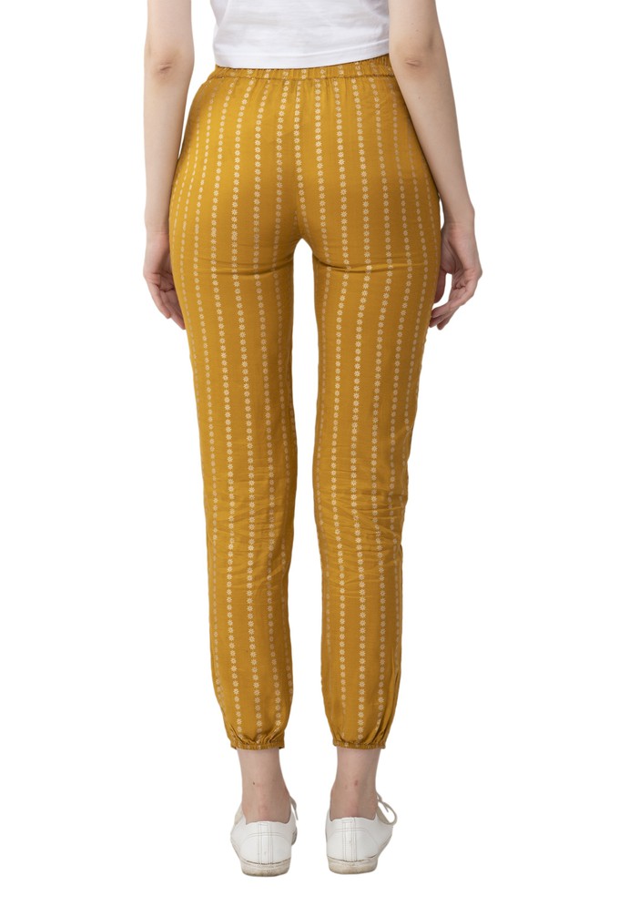 Casual Mustard Regular Fit Trousers from Grab Your Garb