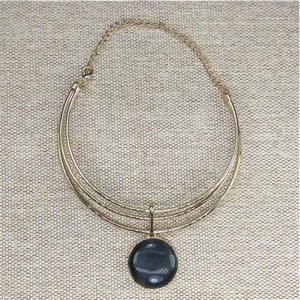 Round shaped Collar Necklace with Black stone from Grab Your Garb