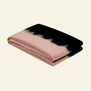 Handwoven Wool-Silk Scarf – Sand & Black Ombré  Wrap for All Seasons from Heritage Moda