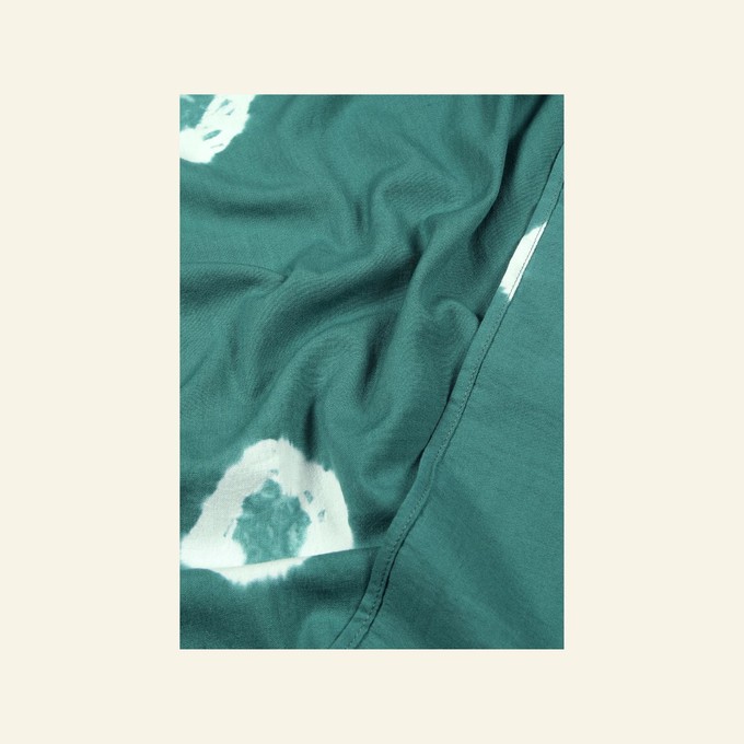 Handwoven Cotton Emerald Green Tie Dye Kaftan Dress from Heritage Moda