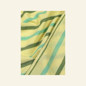 Yellow Maxi Dress Kaftan  With Green & Blue Stripes – Breezy & Vibrant Summer Wear from Heritage Moda