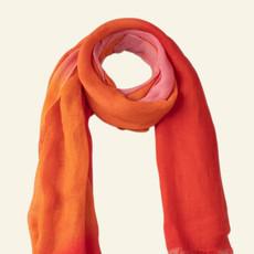 Orange Pink Ombré Linen Scarf van Heritage Moda