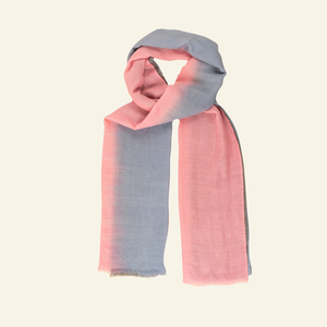 Pink and Grey Ombré Cashmere Scarf from Heritage Moda