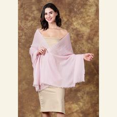 Handwoven Wool-Silk Scarf – Soft Pink Luxury Accessory via Heritage Moda