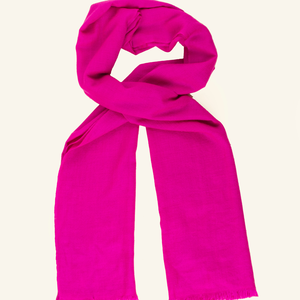 Fuchsia Pink Cashmere Scarf from Heritage Moda