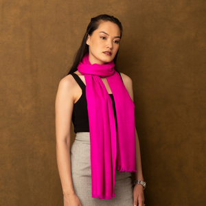Fuchsia Pink Cashmere Scarf from Heritage Moda
