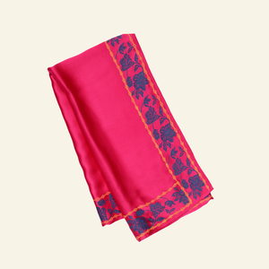 Maharani Pink Royal Silk Scarf from Heritage Moda