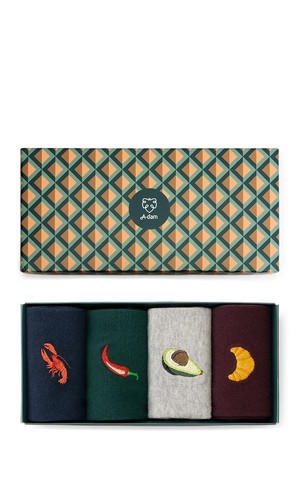 Socks Food 4-pack from Het Faire Oosten