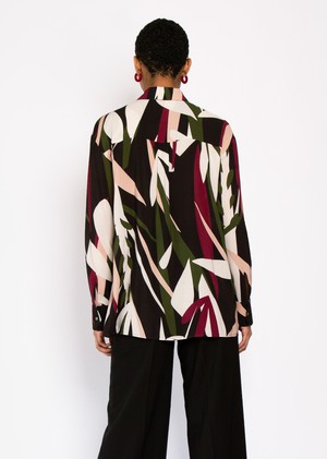 Nerine Longline Shirt in Abstract floral print from Hide The Label