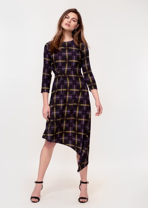 Azalea Dress in Spot Plaid Print from Hide The Label