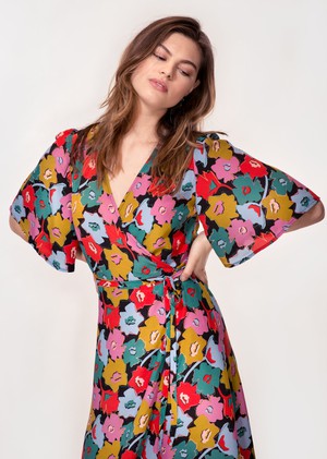 Rosa Dress in Cut Out Floral Print from Hide The Label