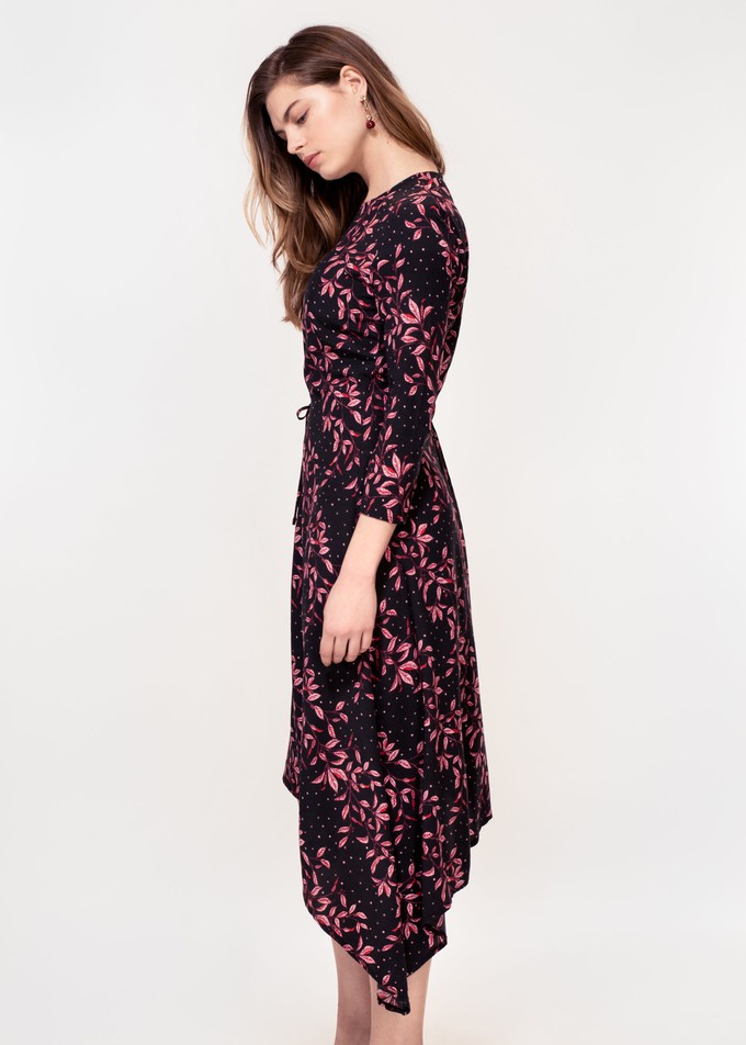 Azalea Dress in Pink Leaf Print from Hide The Label